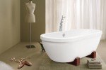 centered freestanding bathtub